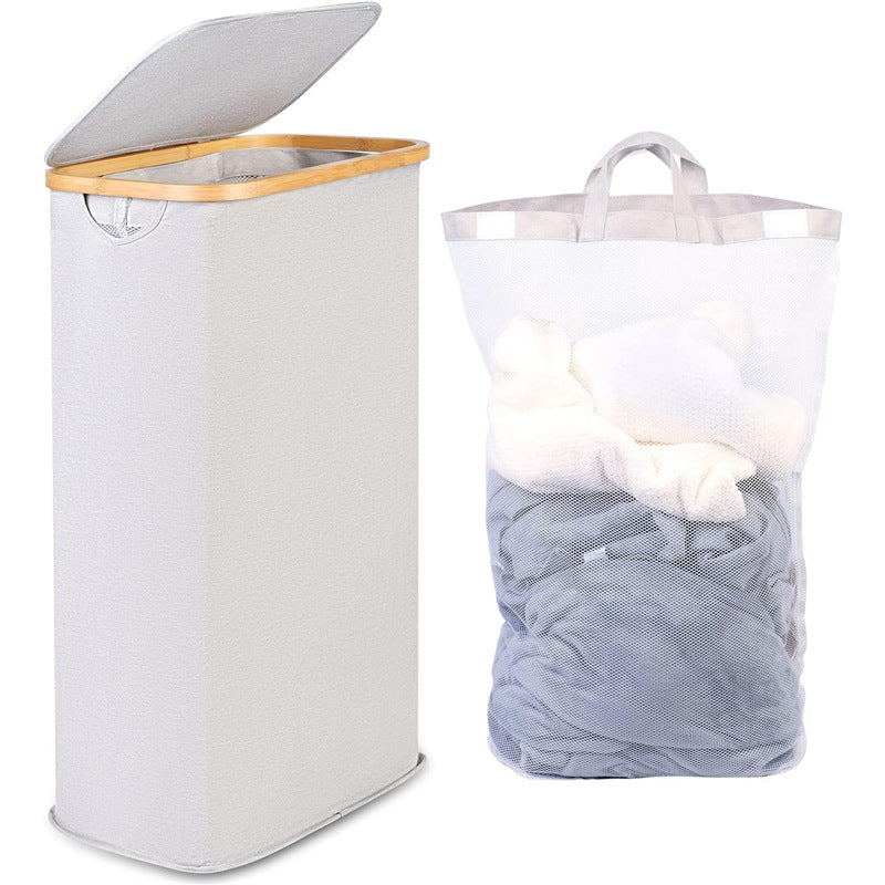 Hochwertiger Wäschekorb mit Abnehmbarem und Waschbarem Innensack Karnz
