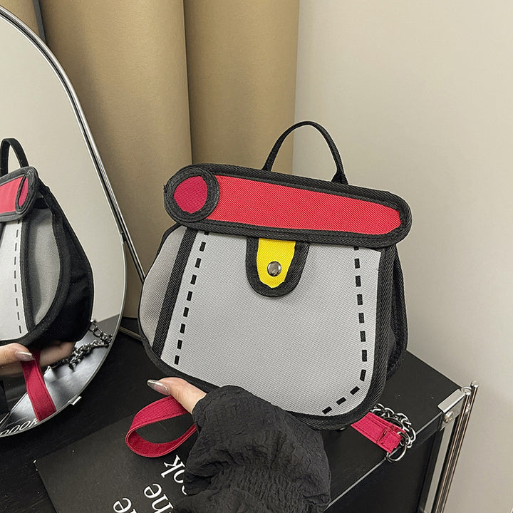 Trendiger Cartoon-Stil Mini-Rucksack Karnz