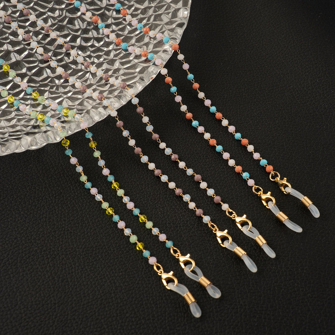 Bunte Perlen Brillenhalter Kette Karnz