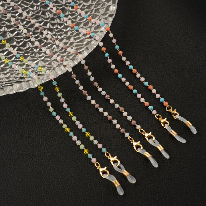 Bunte Perlen Brillenhalter Kette Karnz