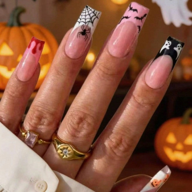 Halloween-Themen Press-On Nagelkunst Set Karnz