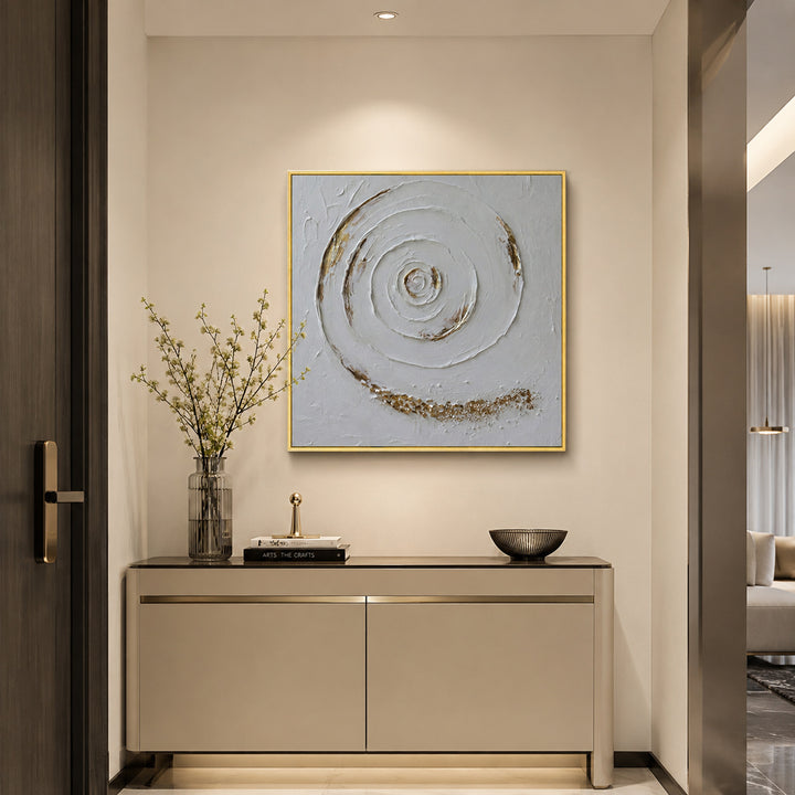 Abstraktes Spiraltexturiertes Leinwandkunstwerk