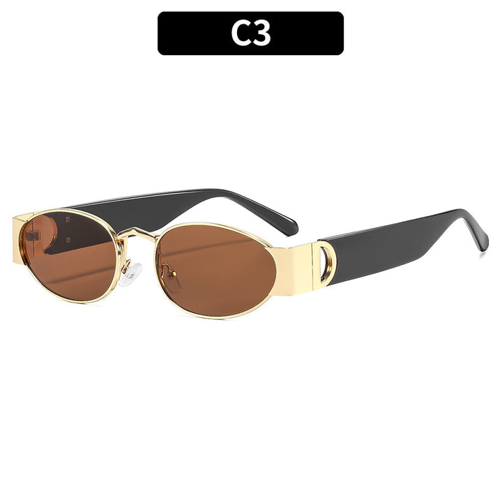 Retro Chic Ovalrahmen Sonnenbrille