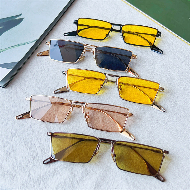 Modebewusste geometrische Fassung Sonnenbrille Karnz