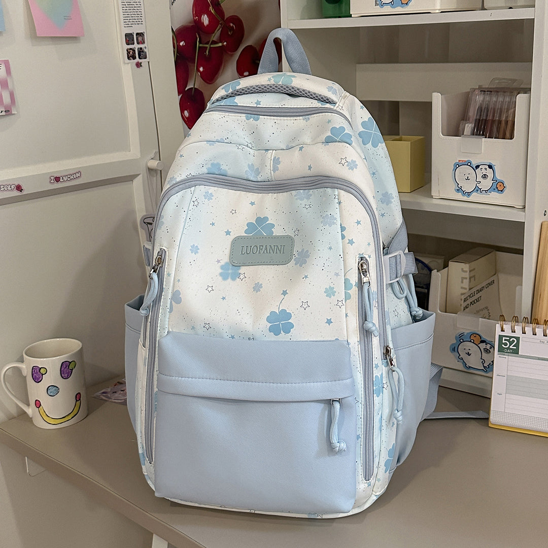 Stylische Blumenmuster Studententasche Karnz
