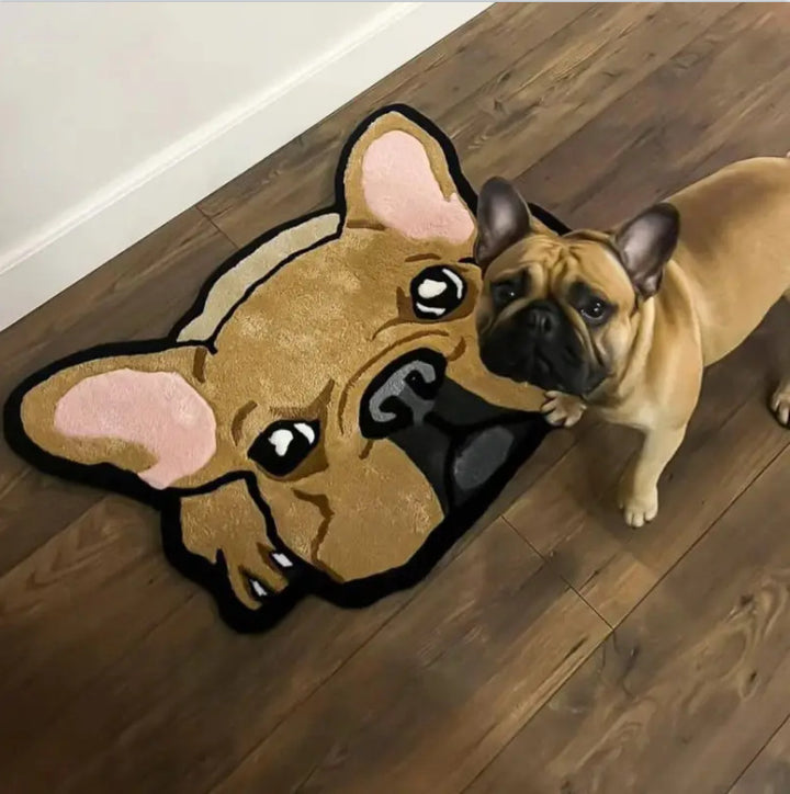 Französische Bulldogge-förmiger Teppich