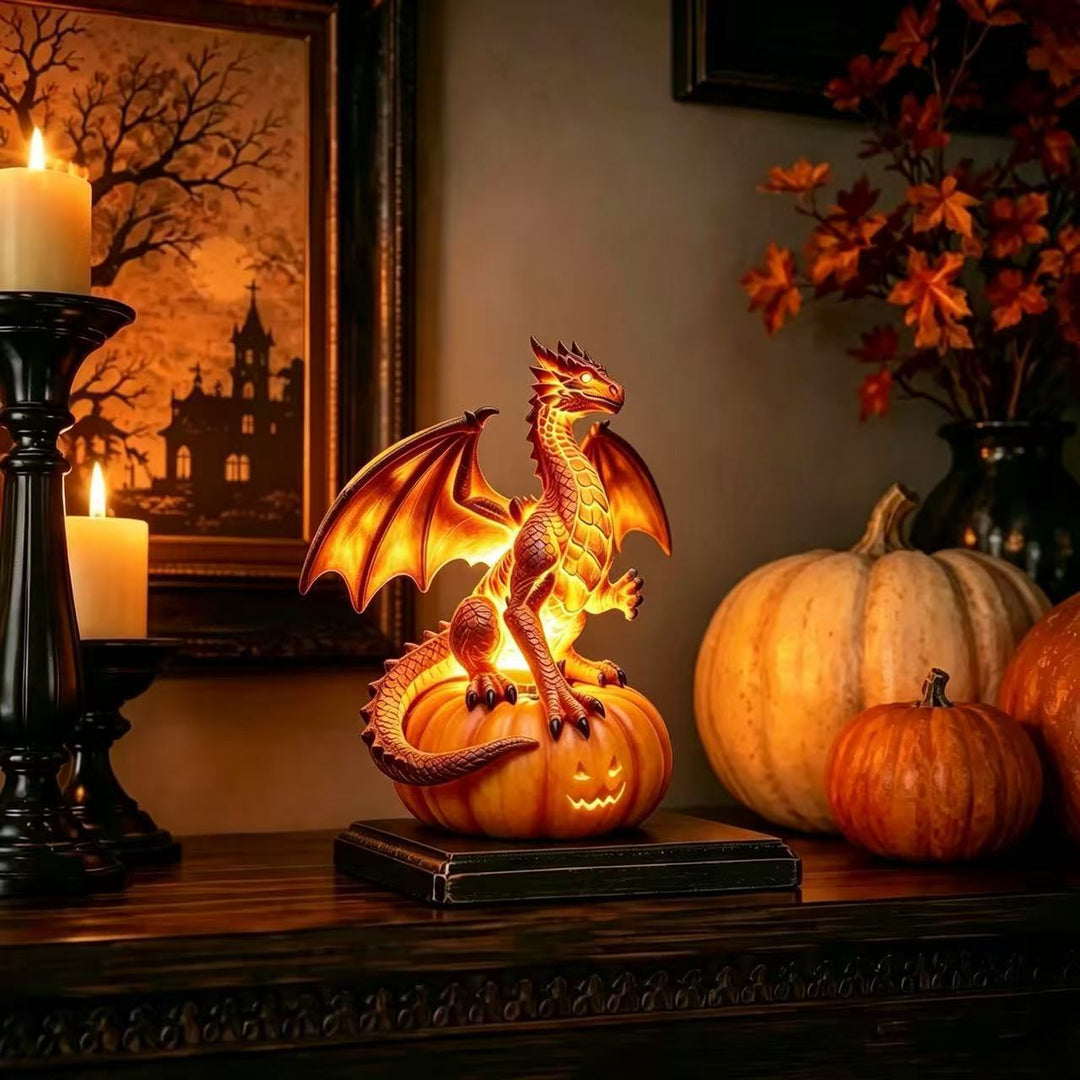 Dekorative Drache auf Kürbis Lampe Karnz