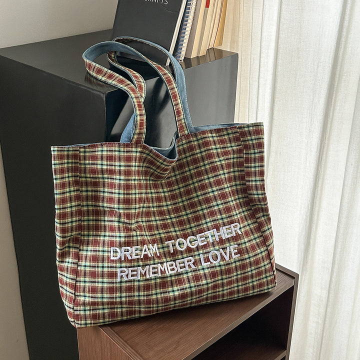 Plaid gemusterte Tragetasche Karnz