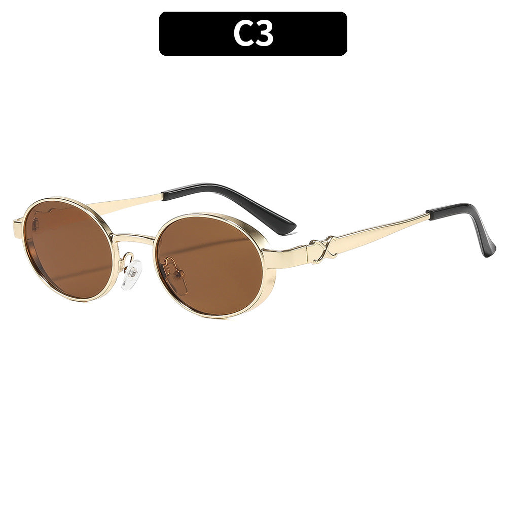 Luxus ovale Rahmen Sonnenbrille