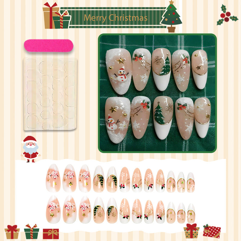 Kunstnagelset mit festlichen Wintermotiven und kreativen Designs Karnz