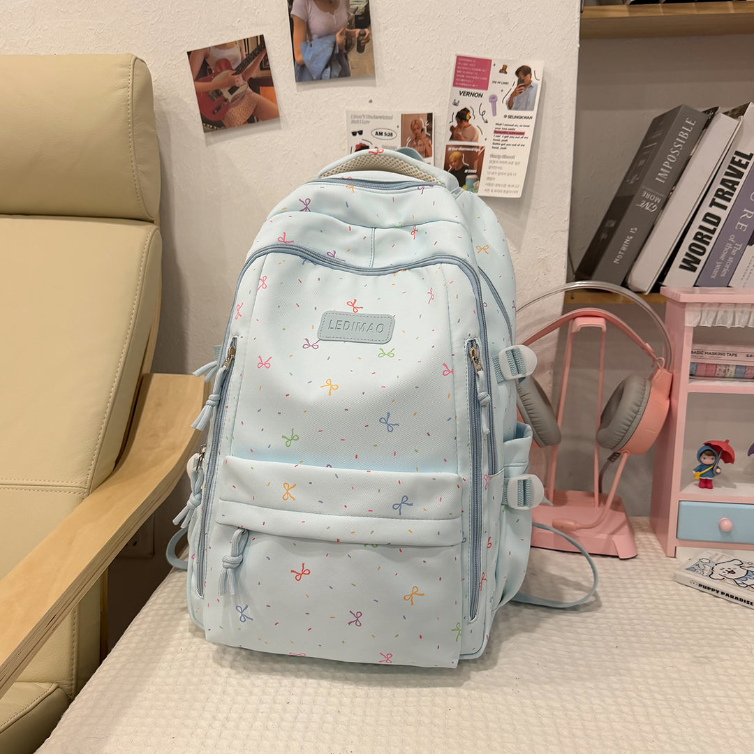 Stylischer Schulrucksack mit lustigen gemusterten Akzenten Karnz