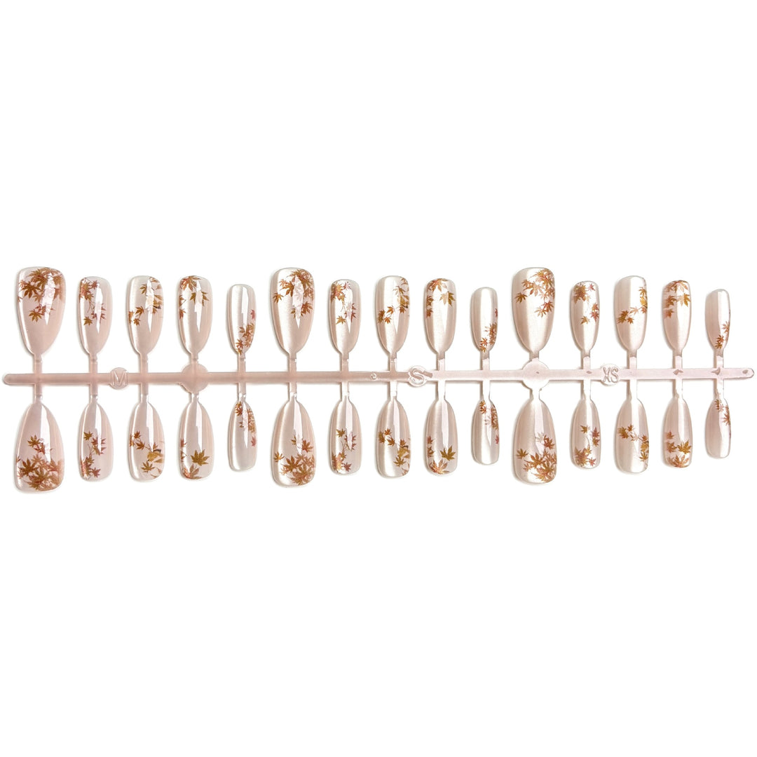 Herbst-inspirierte dekorative Press-On-Nagel Set