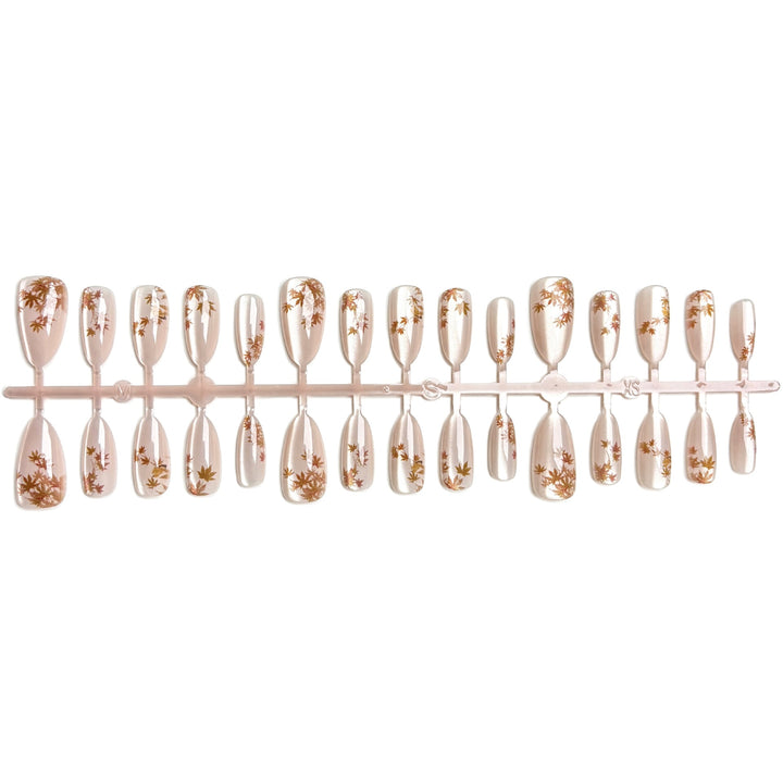 Herbst-inspirierte dekorative Press-On-Nagel Set