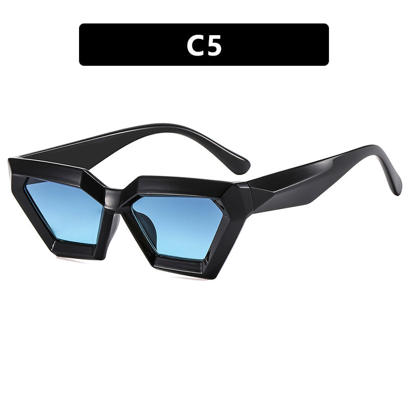 Damen auffällige Sonnenbrille im einzigartigen Hexagon-Design Karnz