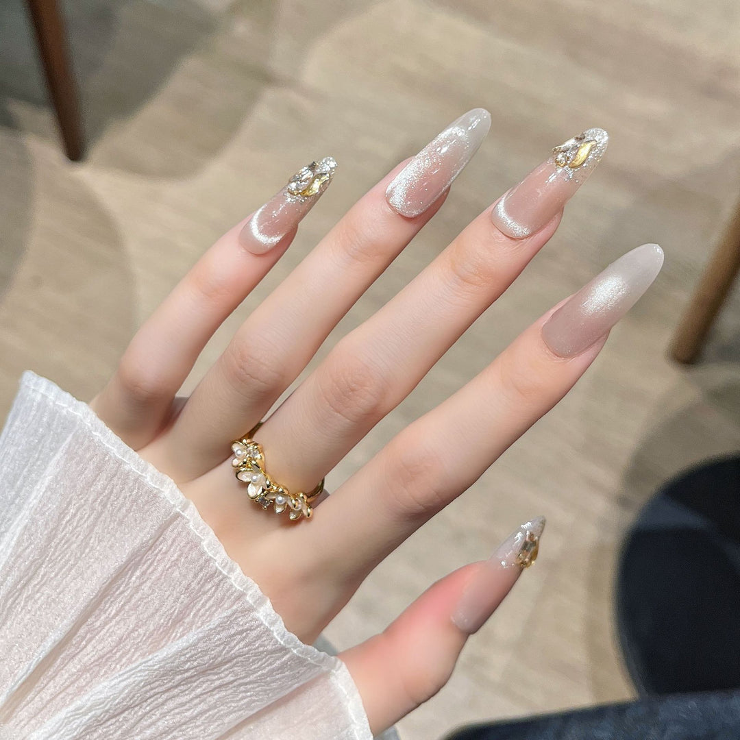 Glitter-Beschichtet Press-On Nagelverlängerungen Karnz
