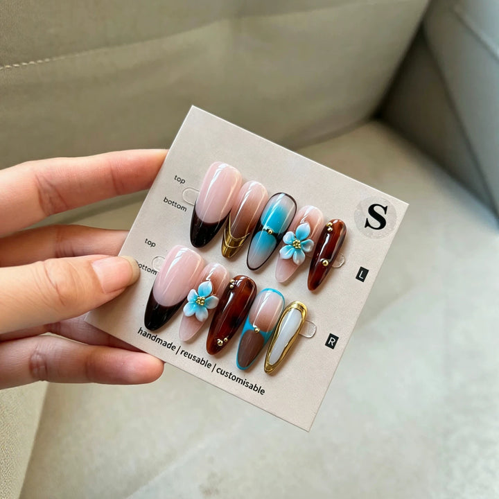 Modisches Handgefertigtes Press-On Nagelkunstset