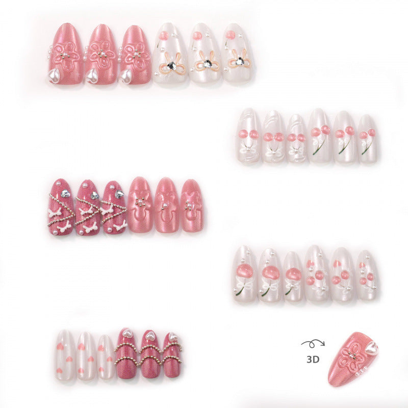 Künstlerisches 3D Blumen Nageldesign Set