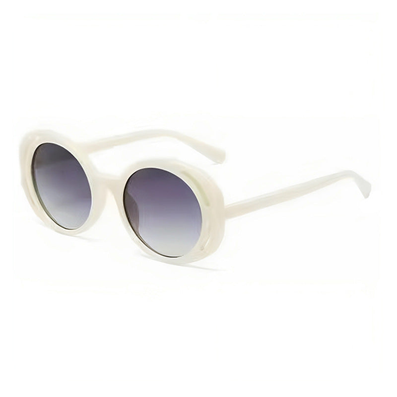 Damen Ovalförmige Designer-Sonnenbrille mit klassischem Detail Karnz