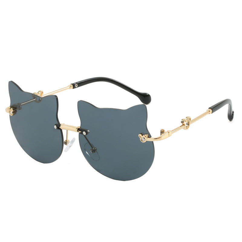 Damen geometrische Sonnenbrille mit luxuriösem Metallrahmen Karnz