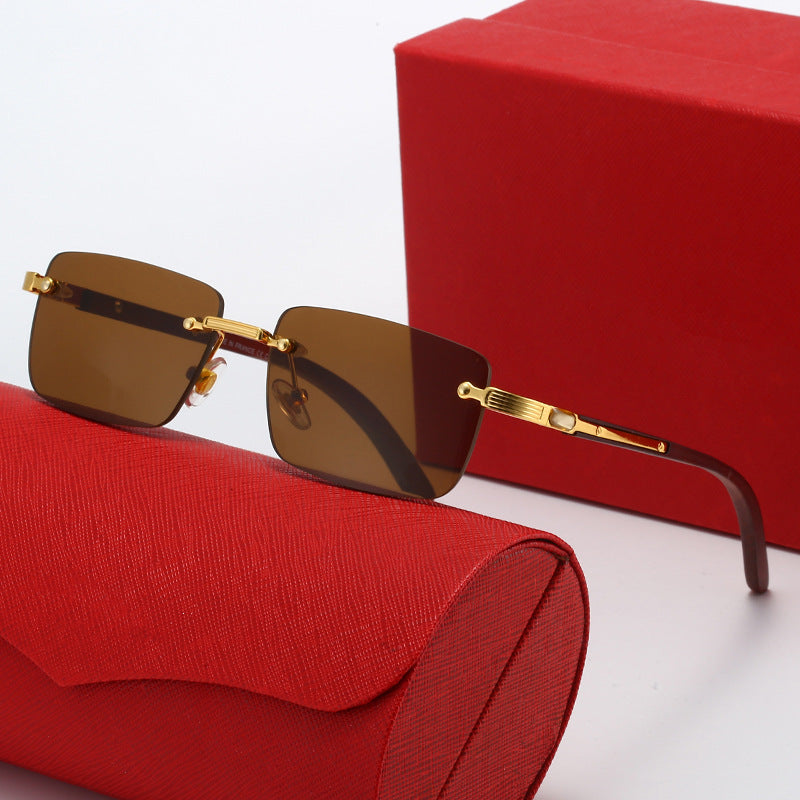 Damen Quadratische Sonnenbrille mit eleganten Metallakzenten Karnz