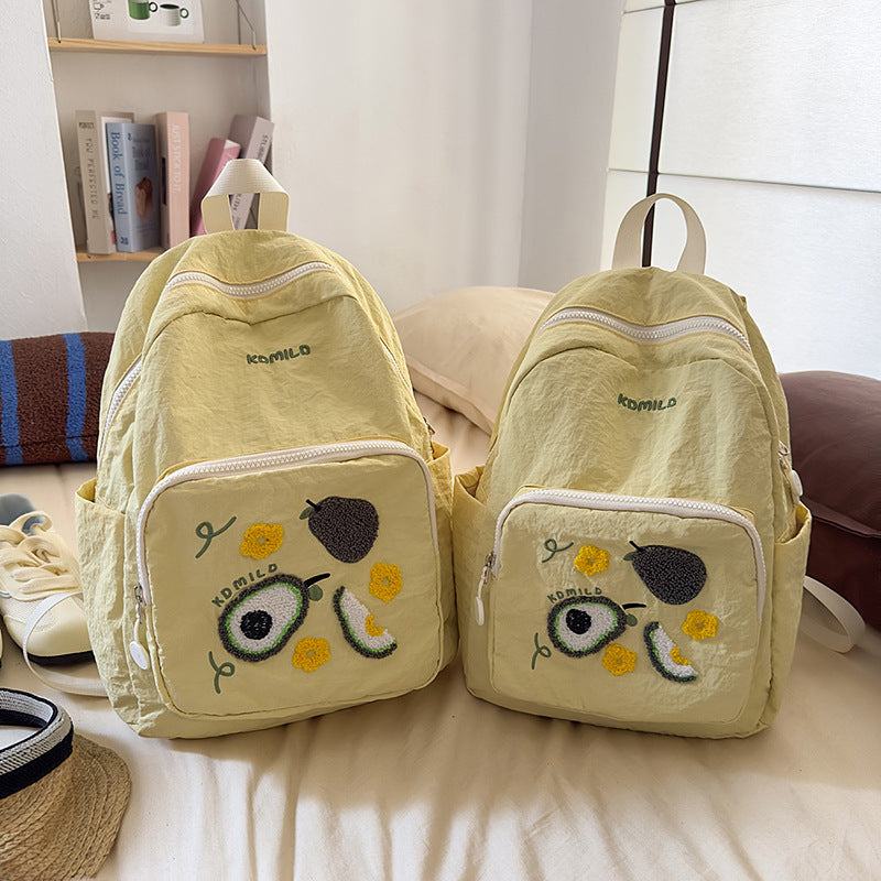 Stilvoller bestickter Obst-Themen-Rucksack Karnz