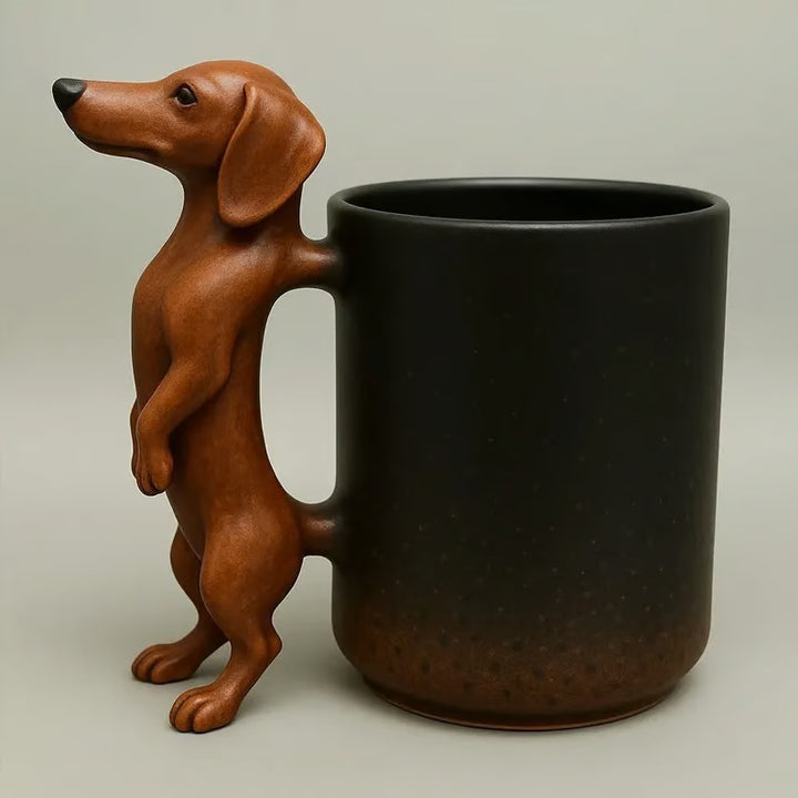 Kaffeebecher mit Dackelgriff Karnz