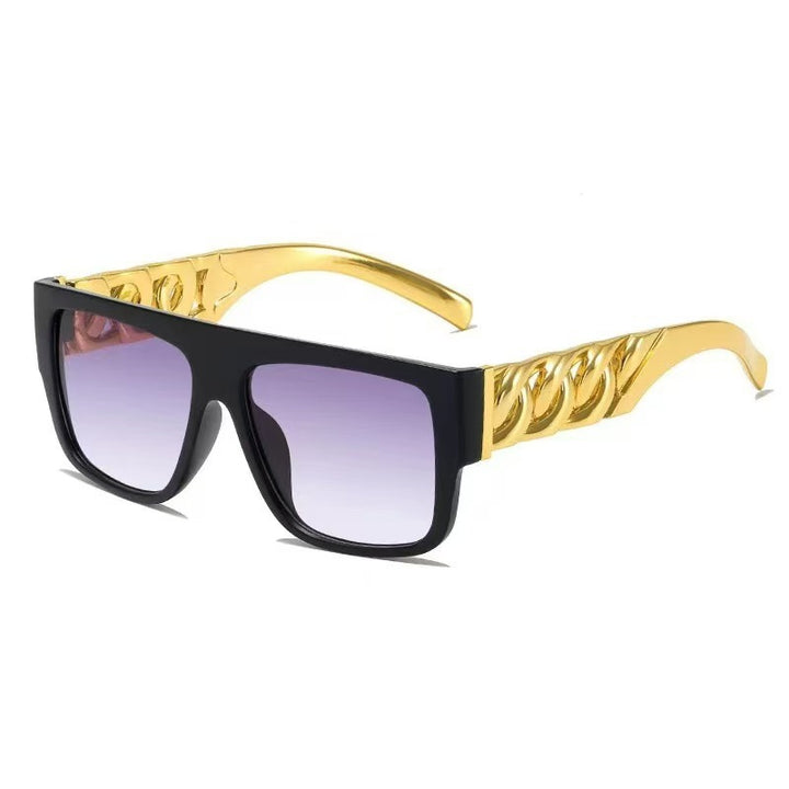 Stylische Shield-Sonnenbrillen mit Lochdesign Karnz