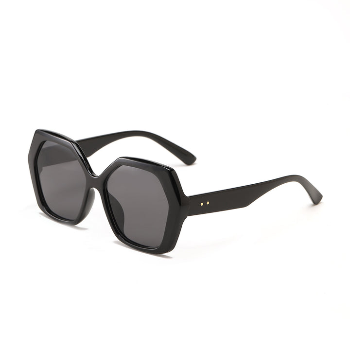 Damen geometrische Sonnenbrille mit auffälligem Design Karnz