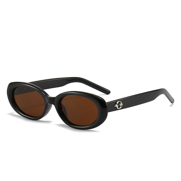 Stylisch Schlanke Oval Sonnenbrille Karnz
