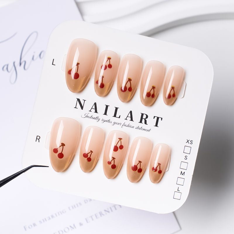 Kirschblüten Press-On Nagelkunst Karnz