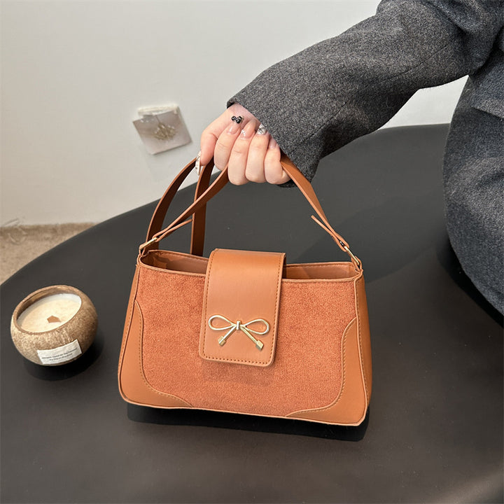 Stylish Faux Suede Handtasche Karnz