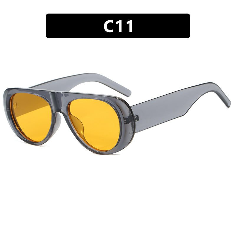 Damen modische Sonnenbrille mit futuristischem Design und polarisierten Gläsern Karnz