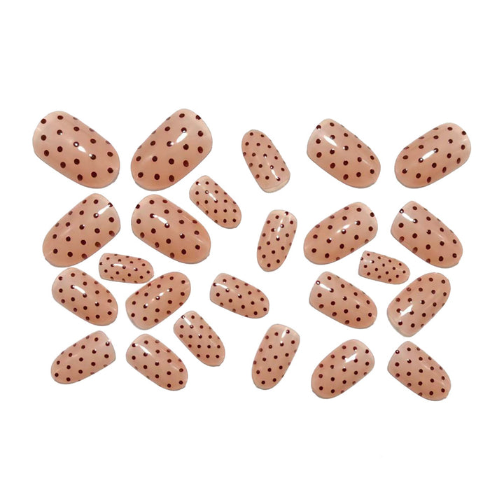 Kunstnagel-Set mit Stilvollem Polka-Dot Design Karnz
