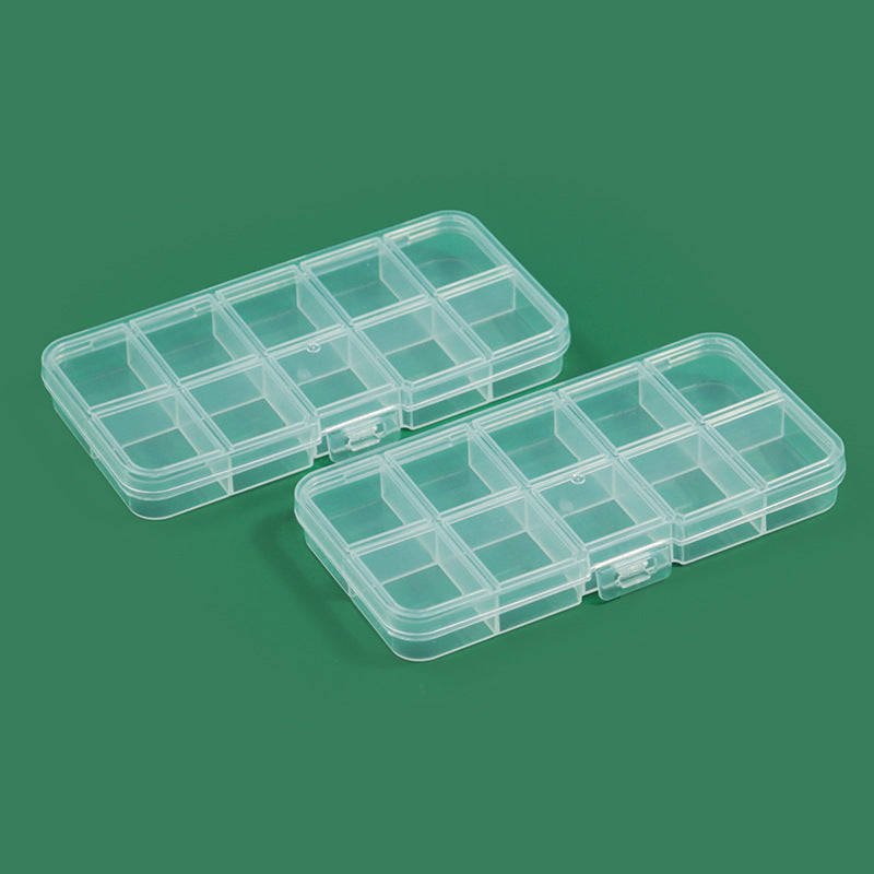 Modular transparente Multi-Compartment Lagerbox Karnz