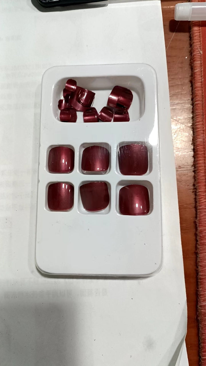 Premium Glänzendes Press-On Nagelset mit Dekorativen Akzenten Karnz