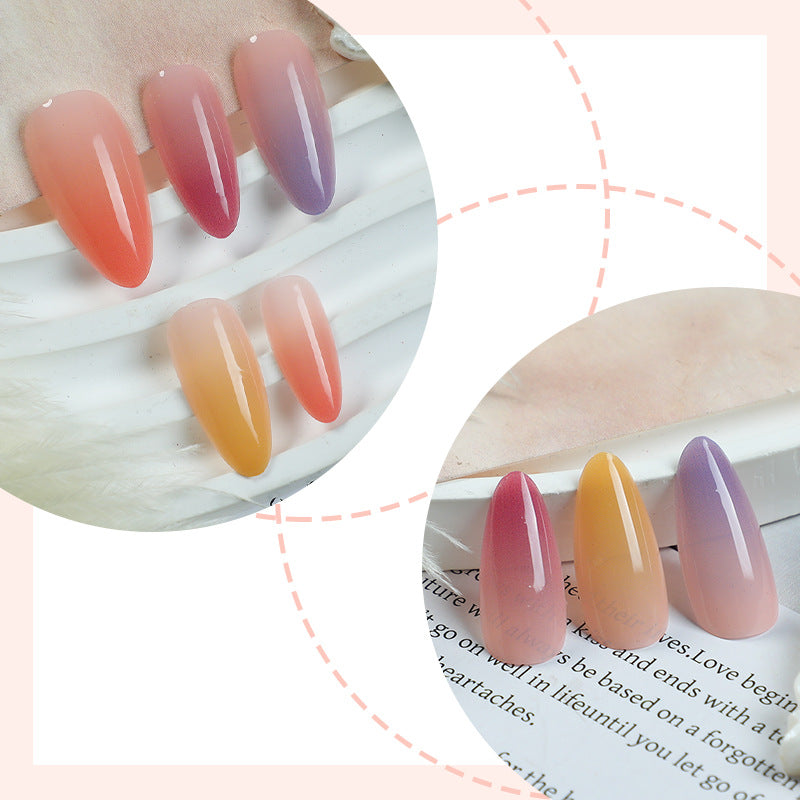 Ombre Nagelkunst Set mit Elegantem Farbverlauf-Design Karnz