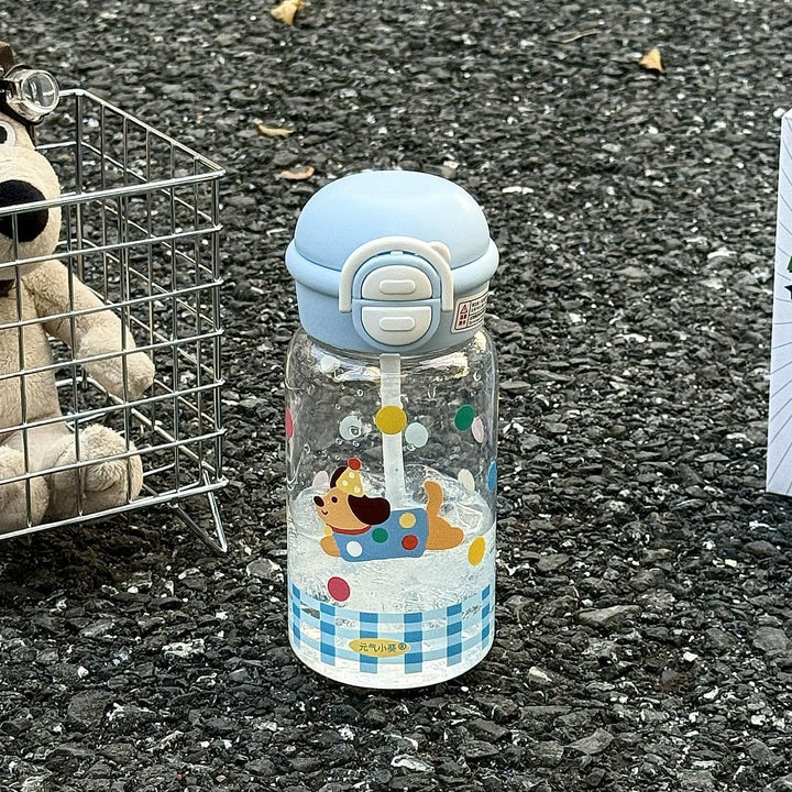 Damen kinderfreundliche Trinkflasche mit lustigem Hundemotiv Karnz