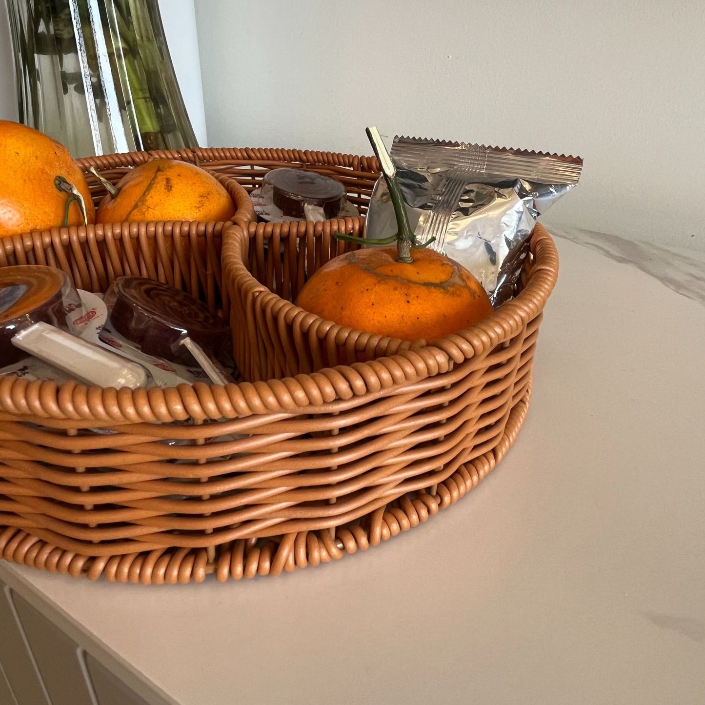 Damen runder Aufbewahrungskorb mit Fächern Karnz