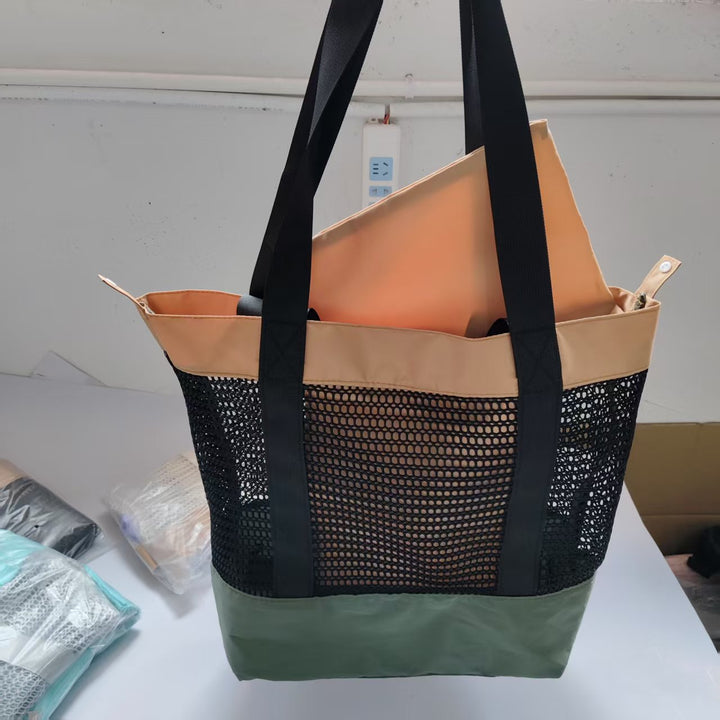 Luftige Strandtasche mit Großem Stauraum und Netzdesign Karnz