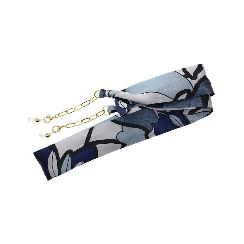 Florale Seidenbrille Kette Karnz
