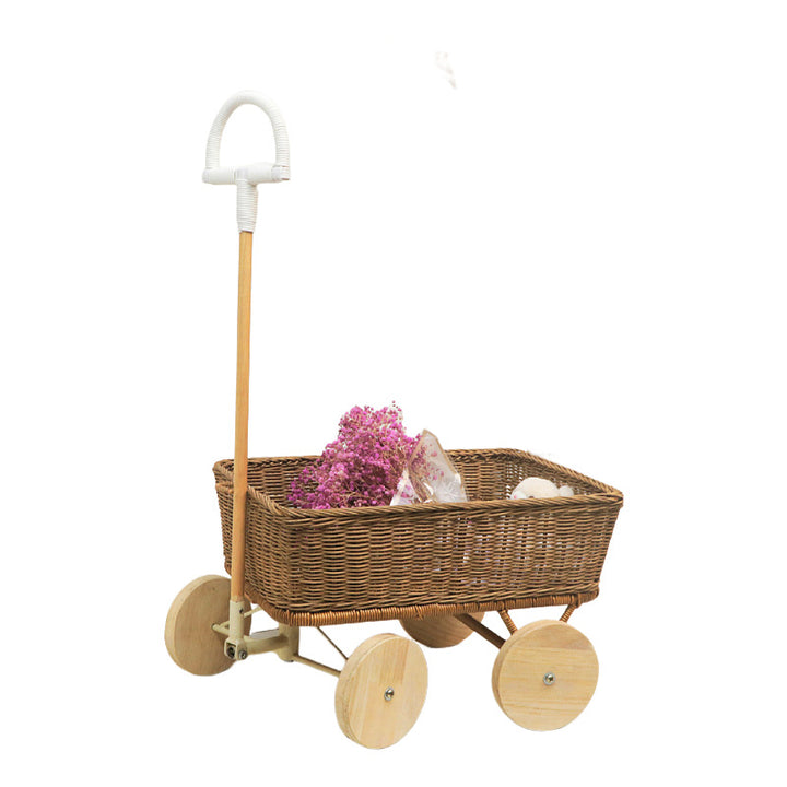 Handgefertigter Woven Storage Cart Karnz