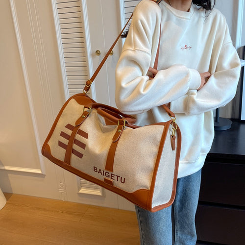 Stylische Canvas Übernachtungs-Duffel