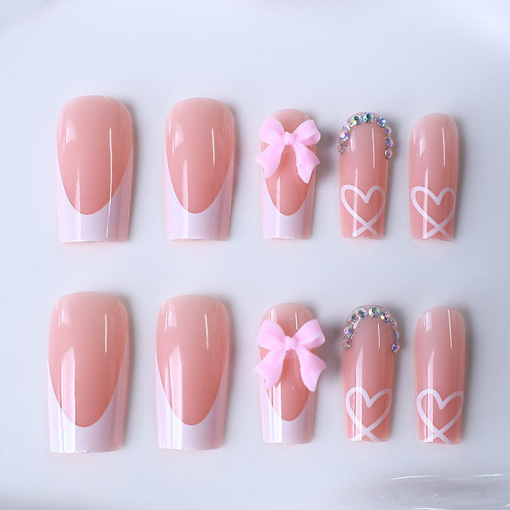 Elegante Französische Spitzen Acryl-Nagelverstärkungen Karnz