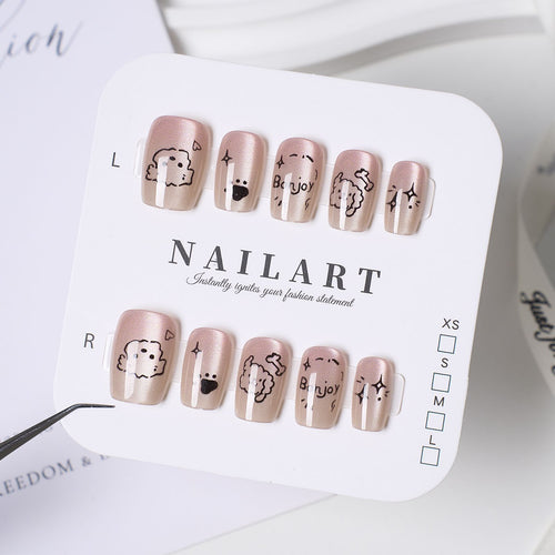 Illustriertes Press-On Nagelkunst