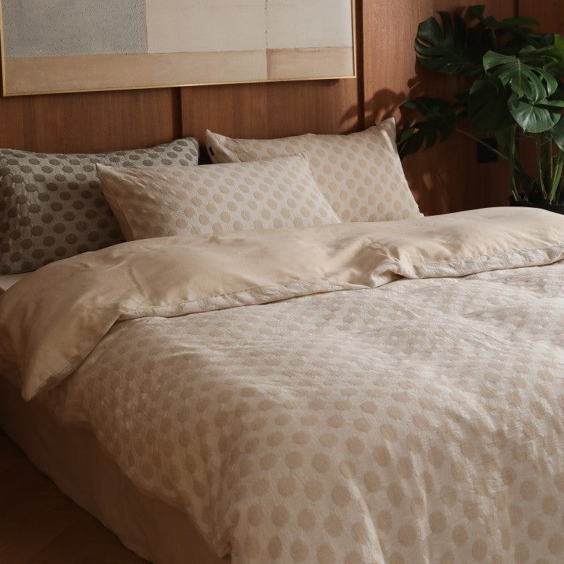Luxus Jacquard Pünktchen Bettbezug Set