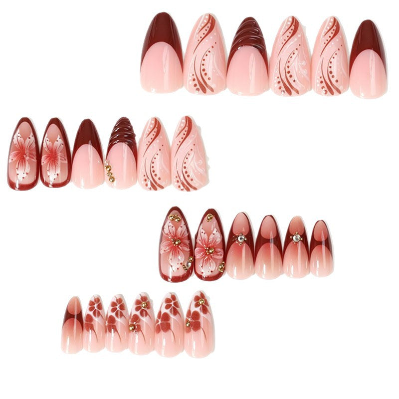 Premium Floral Design Press-On-Nagelspitzen Set Karnz
