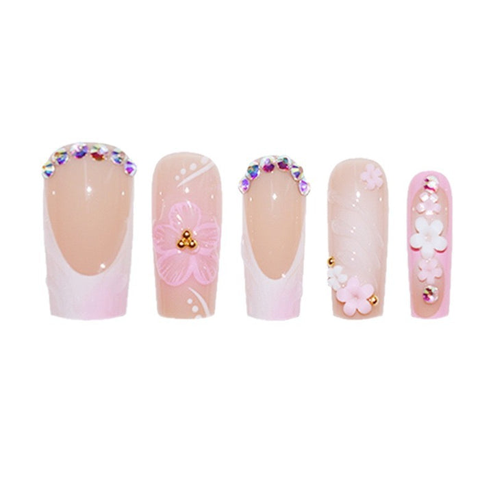 Künstlerische Blumen-Nagelerweiterungen Karnz