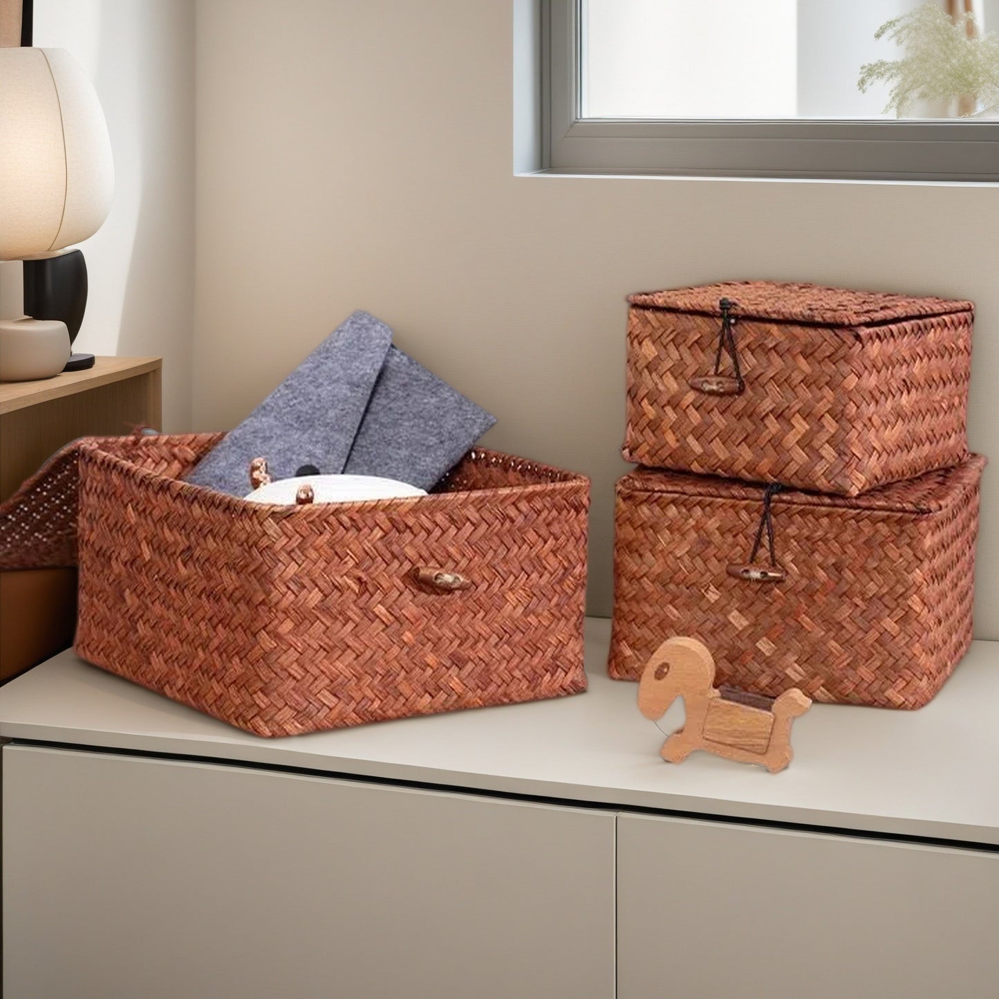 Damen Aufbewahrungsbox aus Naturmaterialien Karnz