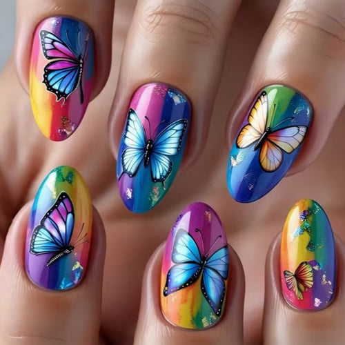 Künstlerische Schmetterling Nagelkunst Verzierungen Karnz