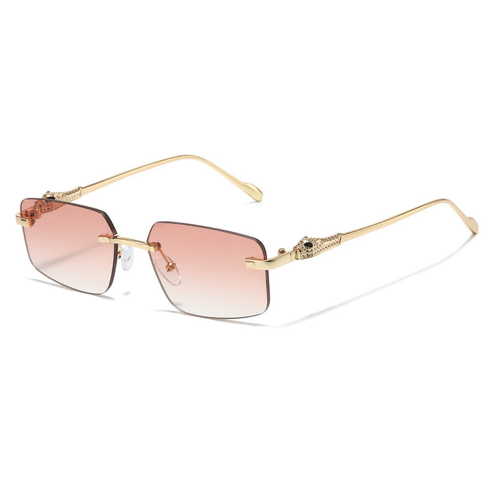 Designer Rechte Sonnenbrille mit luxuriösen metallischen Details Karnz